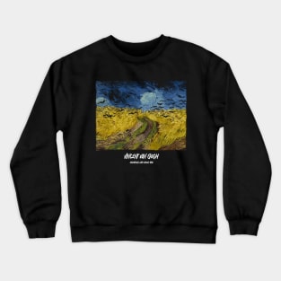 Vincent van Gogh Wheatfield with crows 1890 Crewneck Sweatshirt